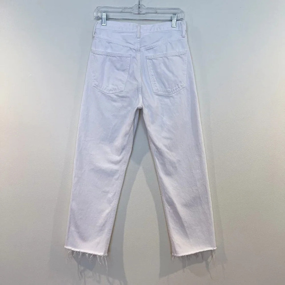 AGOLDE White Denim 90s Straight Leg High Waist Classic Button Fly Jeans 26 - Picture 8 of 12
